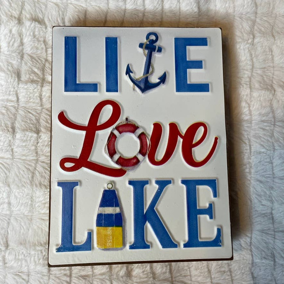Michaels Accents Live Love Lake Nautical Wooden Box Display Decor